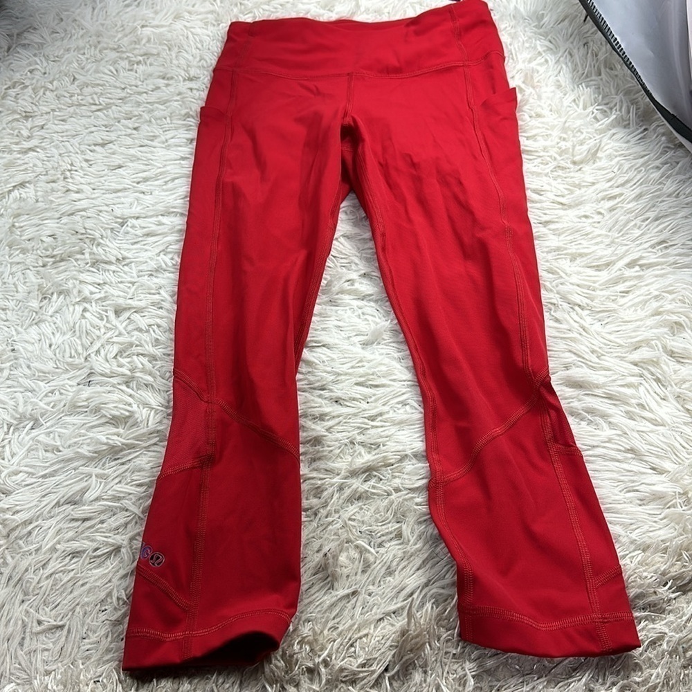 Lululemon Pace Rival Crop *22" Dark Red